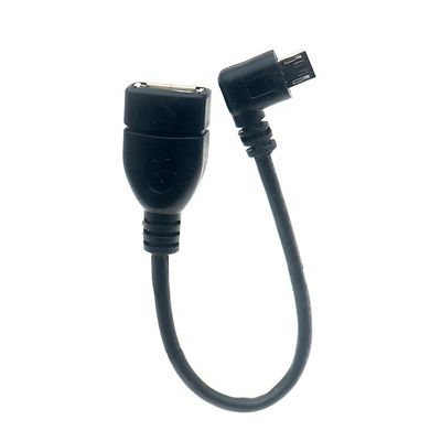 휴대용 짧은 90도 오른쪽 각 마이크로 V8 USB 여성 소켓 OTG 어댑터 케이블 전화 노트북