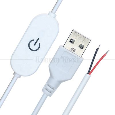 5V 1m 켜고 끄고 스위치 컨트롤러 USB로 열기 전선 끝 케이블 터치 디머 3w 5w LED 스트립 라이트 램프