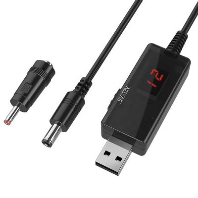 LED 디스플레이 다중 호환 전압 설정 부스터 5V에서 9V 12V USB에서 DC 충전 케이블