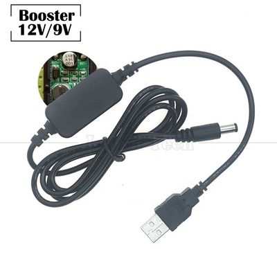 고전력 USB에서 DC 5.5x2.1mm 잭 12V 9V 출력 부스터 변환기 Wifi 라우터 모?? LED 스트립 GPS용 어댑터 케이블