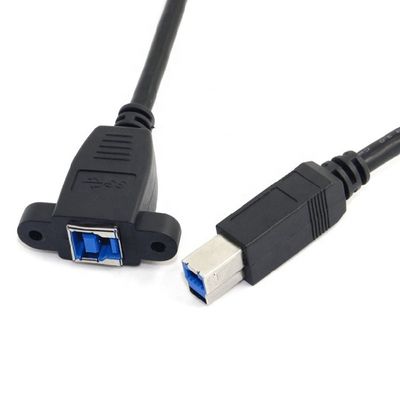 스크루 잠금 스터드 패널 마운트 남성에서 여성 USB 3.0 B형 케이블