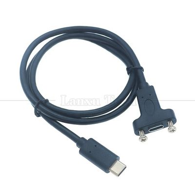 커스터마이징 USB3.1 Gen2 스크루 잠금 스터드 USB 타입 C 3.1 패널 마운트 확장 케이블