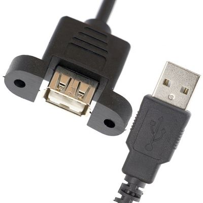커스터마이징1M 2M 스터드 남성에서 여성 패널 마운트 USB 2.0 타입 A 확장 케이블