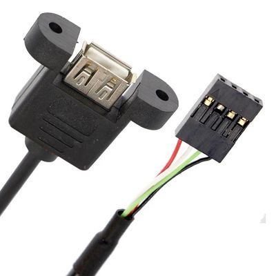 고품질 나사 잠금 스터드 1M 2M USB 여성 패널 마운트 두폰 와이어 케이블