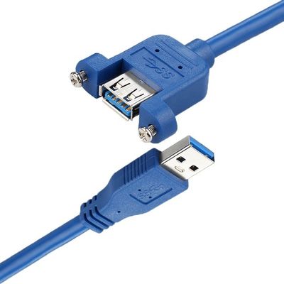 고속 데이터 5Gbps USB 3.0 타입 A 남성에서 여성 패널 마운트 USB 3.0 확장 케이블