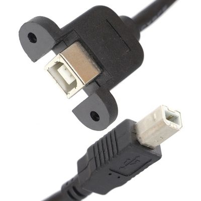 스크루 로킹 미니 마이크로 B 타입 C RJ45 이더넷 남성에서 여성 USB 패널 마운트 확장 케이블