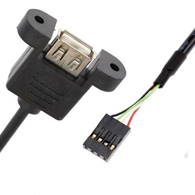 사용자 지정 나사 잠금 스터드 1M 2M 여성 USB A 패널 마운트 듀폰 커넥터 케이블