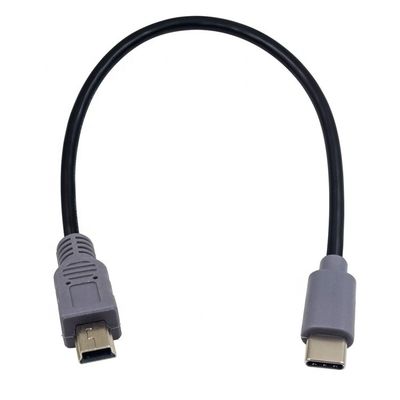 데이터 충전 USB 타입 C에서 미니 5 핀 USB OTG 어댑터 케이블 카메라 전화 비디오