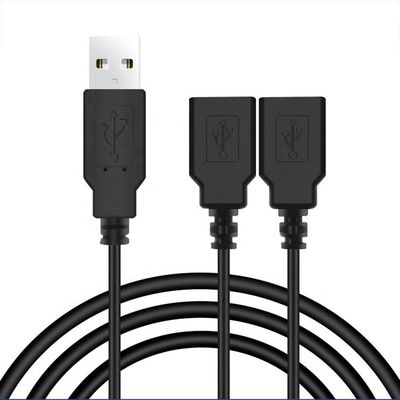 사용자 정의 OEM 2m 1 남성에서 2 여성 Y USB 스플리터 케이블 충전