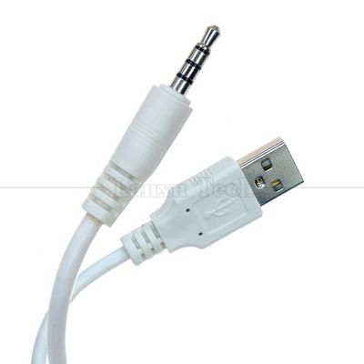 사용자 지정 데이터 충전 USB A 남성에서 Aux 4 폴 3.5mm 오디오 잭 어댑터 케이블 스피커 헤드폰