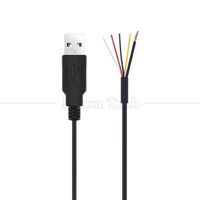 방패 USB A 남성에서 4 맨 와이어 오픈 엔드 피그테일 케이블
