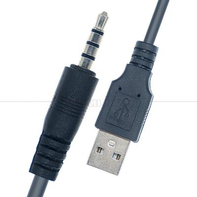자동차 스피커용 1M USB ~ 3.5mm 4 폴 DC 오디오 잭 확장 케이블