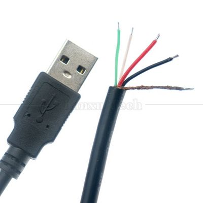 사용자 지정 제조 USB A 남성에서 벗겨진 맨 와이어 오픈 엔드 피그테일 케이블