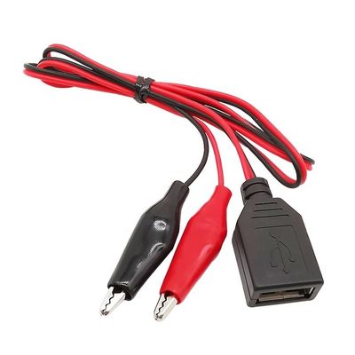 악어 클램프 알리거터 클립 USB A 여성 테스트 와이어 어댑터 케이블