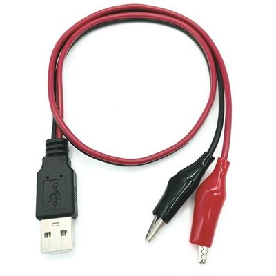 크로코다일 클램프 알리거터 클립 USB A 남성 테스트 와이어 테스트 회로용 어댑터 케이블