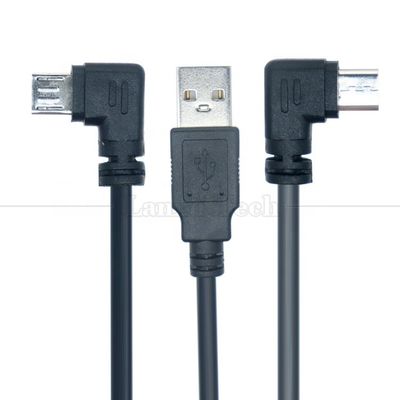 90도 직각 마이크로 B 남성 USB 타입 A 남성 확장 데이터 충전 케이블 태블릿