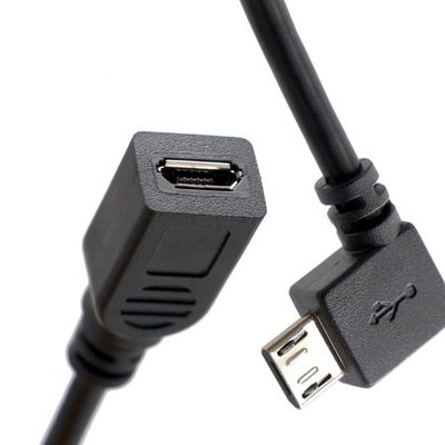 90도 왼쪽 오른쪽 위 아래 각 남성에서 여성 마이크로 B USB 2.0 확장 케이블