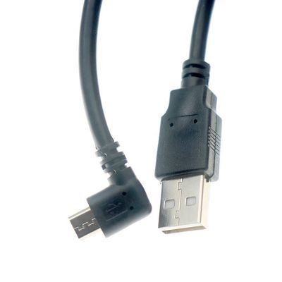 사용자 정의 1m 2m 3m 5m 90도 왼쪽 각 마이크로 B 5p USB A 남성 케이블