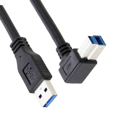 고속 5Gbps 90도 직각 USB 3.0 A 남성 USB B 타입 프린터 케이블