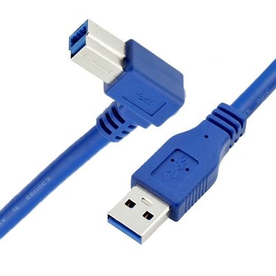 에프슨 HP용 고속 5Gbps 90도 직각 USB 3.0 A 남성 B형 프린터 케이블