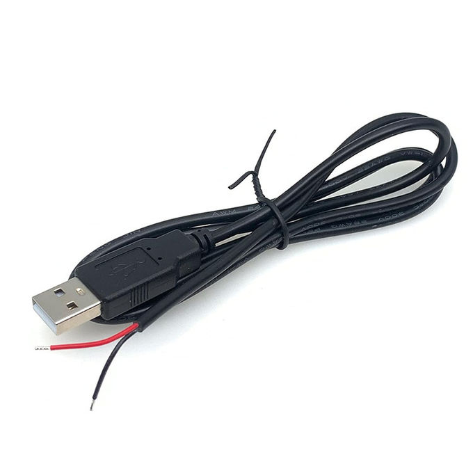 5V USB를 열기 위해 LED 스트립 라이트 램프에 대한 피그테일 전원 충전 케이블 6
