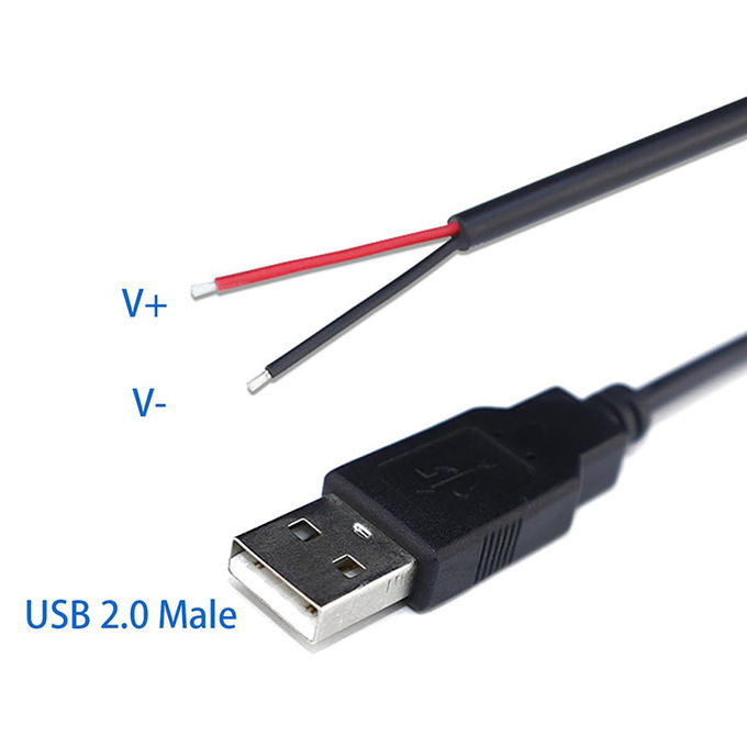 5V USB를 열기 위해 LED 스트립 라이트 램프에 대한 피그테일 전원 충전 케이블 3