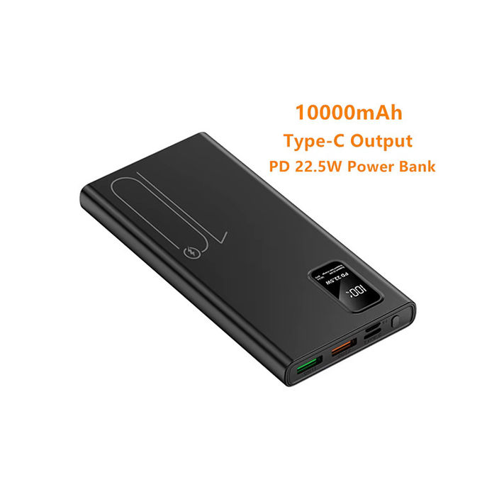 아웃도어 휴대용 10000mAh 파워뱅크 LED 디스플레이 PD QC3.0 22.5W 빠른 충전 슬림 파워뱅크 10000mAh USB-C 충전기 iphone 15 0