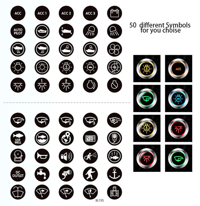 12mm 16mm 19mm 22mm 25mm 28mm 30mm 40mm 누르기 버튼 스위치 잠금 순간 조명 방수 버튼 스위치 2